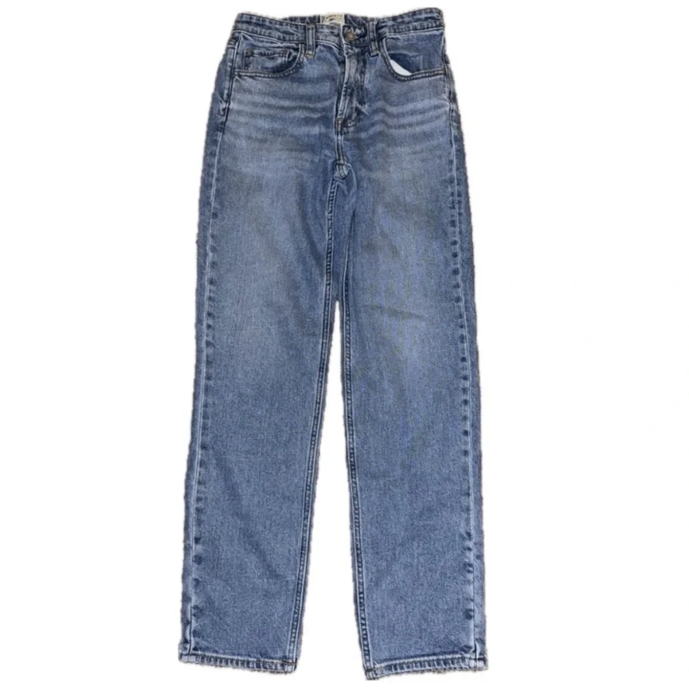 FAHERTY BLUE JEANS ORGANIC COTTON PANTS SIZE 27 STRAIGHT LEG - Picture 1 of 11